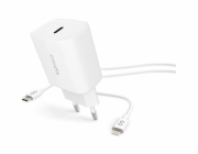 EPICO síťová nabíječka, PD 20W, USB-C - lightning kabel - bílá