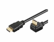 PremiumCord HDMI High Speed+Ethernet kabel, zlacený zahnutý konektor 270° 5m