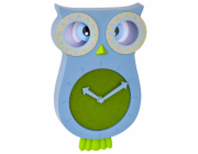 TFA 60.3052.06 modrá/zelená Lucy Kids Pendulum Clock Owl