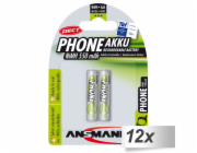 12x2 Ansmann maxE NiMH Akku Micro AAA 550 mAh DECT PHONE