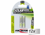 12x2 Ansmann maxE NiMH Akku Micro AAA 550 mAh SOLAR