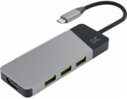 GREEN CELL HUB USB-C ADAPTER GC CONNECT 7W1 (3XUSB 3.1 HDMI 4K 60HZ USB-C PD 85W MICROSD/SD)