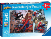 Puzzle Ravensburger 3x49 Spiderman v akci