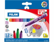 Milan Felt Pen Maxi 12 barev (80020)