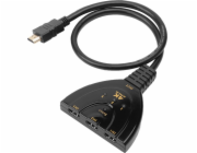 Techly 3portový HDMI přepínač 3x1 4K*30Hz Pigtail