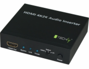 Techly HDMI 2K4K AUDIO INSERTER HDMI/TOSLINK/AUDIO STEREO L/R