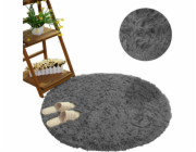 Strado Kulatý koberec Shaggy Strado 160x160 SilverFur (Light Grey) univerzální