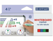 Popisovač na bílé tabule Centropen, mix, stírat za sucha, 4 kusy (8559/4ks)