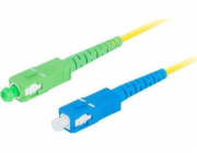 LANBERG optický patch cord SM SC/APC-SC/UPC simplex 5m LSZH G657A1 průměr 3mm, barva žlutá