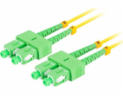 LANBERG optický patch cord SM SC/APC-SC/APC duplex 1m LSZH G657A1 průměr 3mm, barva žlutá