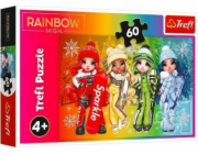 Puzzle 60 dílků Radostná panenka Rainbow vysoká