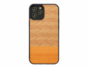 MAN&WOOD case for iPhone 12 Pro Max herringbone arancia black