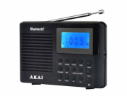 Rádio AKAI, APR-400, přenosné, bluetooth, AM/FM, 3xAAA