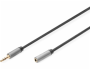 MiniJack Stereo audio prodlužovací kabel Typ 3,5mm/3,5mm M/F nylon 1m