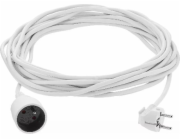 Prodlužovací kabel Elcan 1 Nest Z/U 10m White (PM-BW-1G-100)