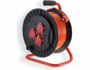 Elgotech Reel prodlužovací kabel 3 x GS IP44 oranžový 30m (PZB-111-30G/2.5)