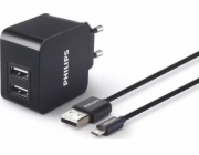 Philips DLP2307 nabíječka 2x USB-A 3A (DLP2307U/12)