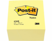 Post-it Classic samolepicí bločky 636B, kostka 76x76mm, 450 archů, žlutá (3M0311)