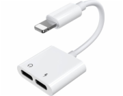 USB Joyroom S -Y104 Lightning Adapter - Lightning X2 White (6956116718985)