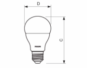 Philips LED Lamp E27 3-Pack 100W 4000K