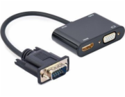 Převodník signálu VGA pro HDMI + VGA Black, 15 cm