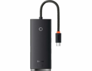 NONAME Baseus WKQX030301 Lite 4v1 HUB Dokovací Stanice USB-C na 4x USB 3.0 Black 6932172606244