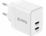 Crong Charger Crong Postra Compact Gan 35W PD 3.0 2x USB-C (bílá)