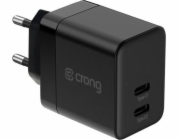 Crong Charger Crong Postra Compact Gan 35W PD 3.0 2x USB-C (černá)