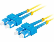 LANBERG optický patch cord SM SC/UPC-SC/UPC duplex 10m LSZH G657A1 průměr 3mm, barva žlutá