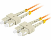 LANBERG optický patch cord MM SC/UPC-SC/UPC duplex 2m LSZH  OM2 50/125 průměr 3mm, barva oranžová