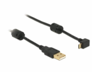 Delock kabel USB 2.0 A samec > USB micro B samec, pravoúhlý, 1m