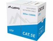 Lanberg kabel UTP Cat.5E CCA kabel 305m modrý drát LCU5-10CC-0305-B-LCU5-10CC-0305-B