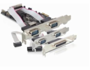 Delock adaptér PCI Express x1 4x sériový port + 1x parallelní