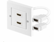 PREMIUMCORD Zásuvka HDMI zásuvka v panelu 2x HDMI A - HDMI A Female/Female