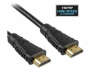 PREMIUMCORD Kabel HDMI 15m High Speed + Ethernet (v1.4), zlacené konektory