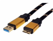 Kabel Gold USB 3.0 SuperSpeed kabel USB3.0 A(M) - microUSB3.0 B(M), 0,8m