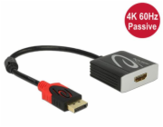 Delock 4K Passive - Video adaptér - DisplayPort s piny (male) do HDMI se zdířkami (female) - 20 cm - černá - podporuje 4K