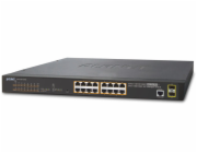 Planet GS-4210-16P2S L2 switch, 16x1Gb, 2x1Gb SFP, 16x PoE 802.3at 220W