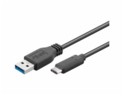 PremiumCord Kabel USB 3.1 konektor C/male - USB 3.0 A/male, černý, 2m