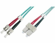 Digitus Fiber Optic Patch Cord, ST to SC Multimode 50/125 µ, Duplex Length 2m, Class OM3