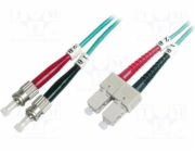 Digitus Fiber Optic Patch Cord, ST to SC Multimode 50/125 µ, Duplex Length 1m, Class OM3