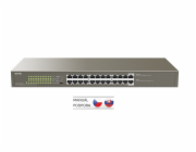 Tenda TEG1124P-24-250W PoE AT Gigabit switch 24x 1Gb/s s PoE 802.3af/at, PoE+ 225W, Rackmount, VLAN