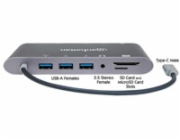 Manhattan 7v1 USB-C stanice/replikátor (152808)