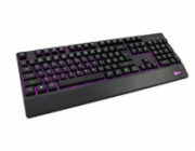 C-TECH Klávesnice KB-104BK, USB, 3 barvy podsvícení, černá, CZ/SK