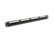 Solarix Patch panel 24 x RJ45 CAT6 UTP 350 MHz černý 1U SX24-6-UTP-BK