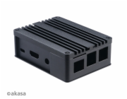 AKASA krabička pro Raspberry Pi 3 a Asus Tinker/S, Extended Aluminium, with Thermal Modules (SD Slot concealed)