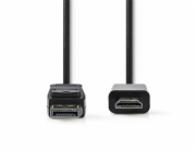 Nedis CCGB37100BK20 - DisplayPort – HDMI Kabel | DisplayPort Zástrčka - HDMI Konektor | 2 m | Černá barva