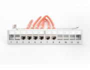 DIGITUS Modular Desktop Patch Panel, stíněný 12 portů, světle šedá