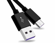 PremiumCord Kabel USB 3.1 C/M - USB 2.0 A/M, Super fast charging 5A, černá, 1m