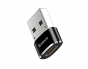 Baseus adaptér USB samec na USB-C samice 3A, černá